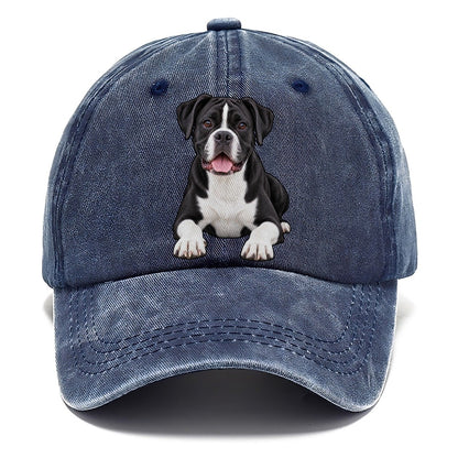 Black And White Boxer Classic Cap – Twilight Navy