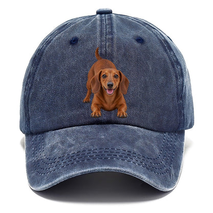 Dachshund Play Bow Top Breeds Classic Cap – Twilight Navy