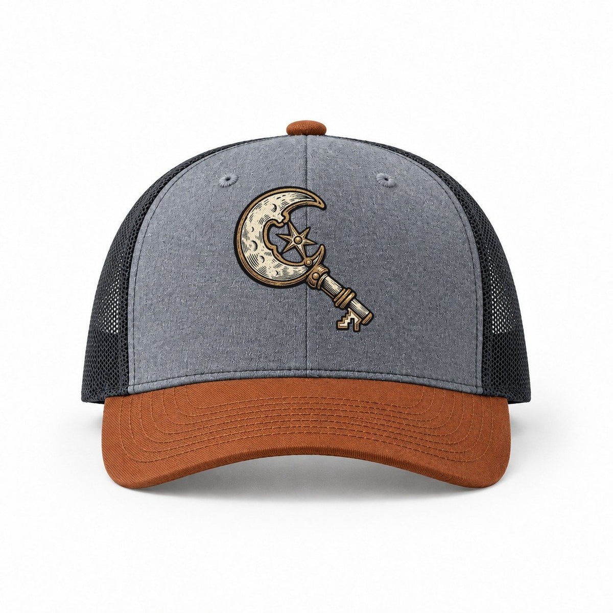 Heather Grey-Rust-Charcoal — front view