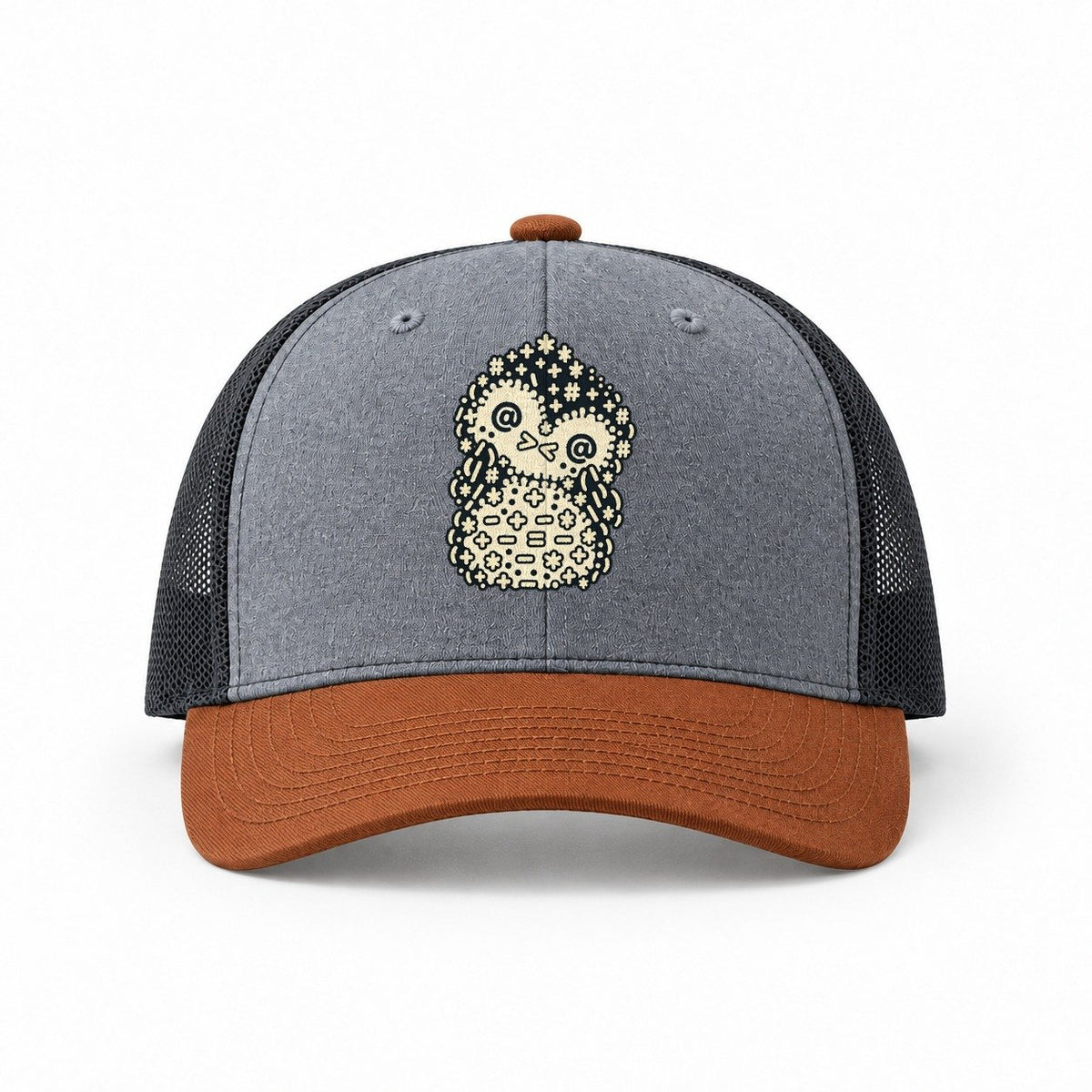 Heather Grey-Rust-Charcoal — front view