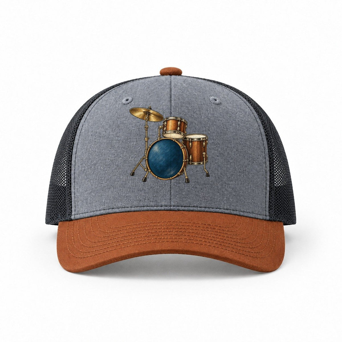 Heather Grey-Rust-Charcoal — front view