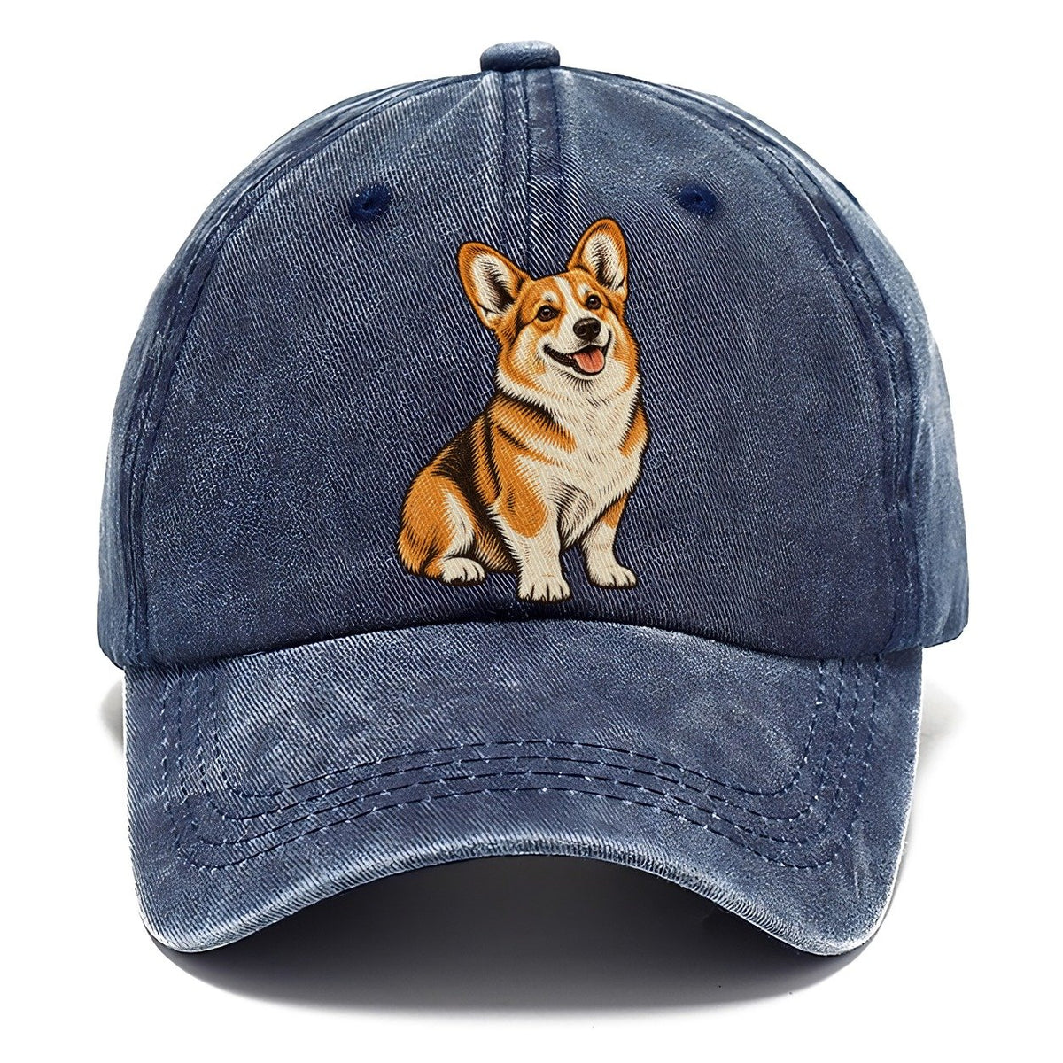 Happy Corgi Classic Cap – Twilight Navy