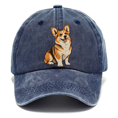 Happy Corgi Classic Cap – Twilight Navy