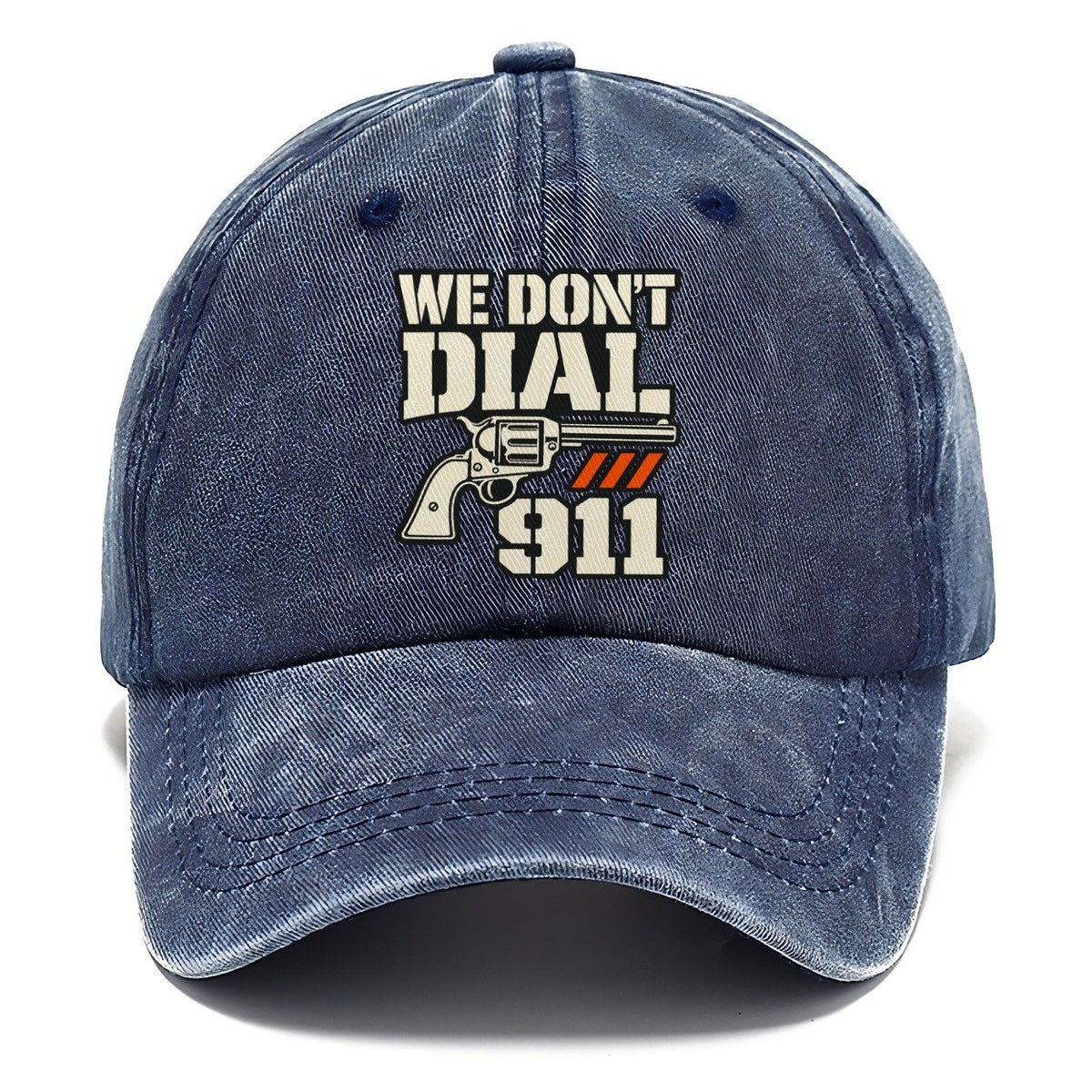 Utility Stencil We Don't Dial 911 Classic Cap – Twilight Navy