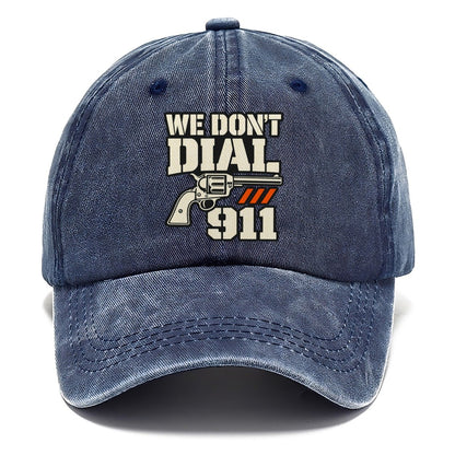Utility Stencil We Don't Dial 911 Classic Cap – Twilight Navy