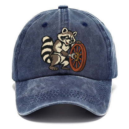 Raccoon Roadside Mechanic Sundown Familiars Classic Cap – Twilight Navy