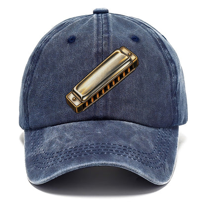 Chrome Harmonica Upright Angle Pastimes Companions Classic Cap – Twilight Navy