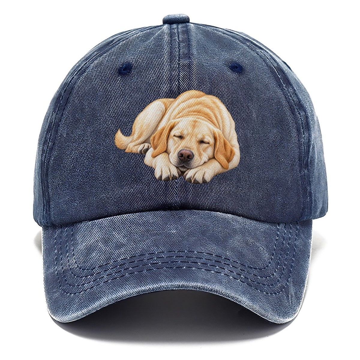 Abstract Labrador Play Bow Classic Cap – Twilight Navy