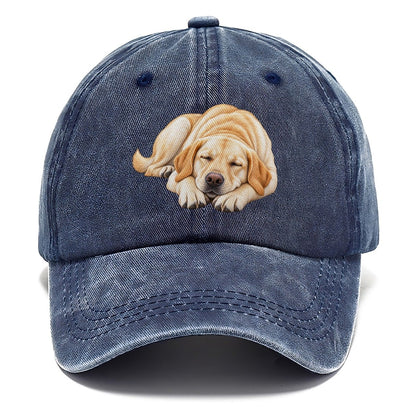 Abstract Labrador Play Bow Classic Cap – Twilight Navy