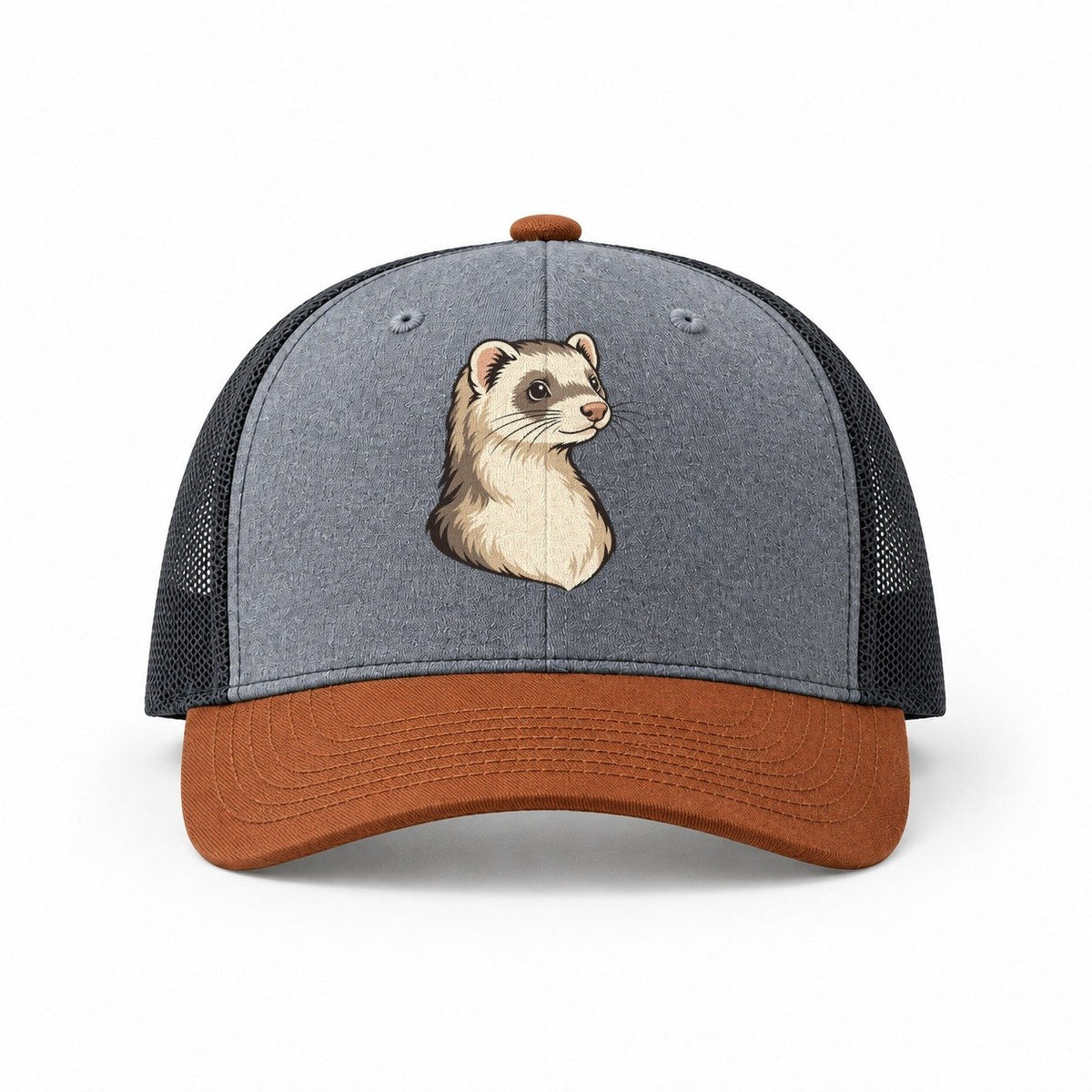 Heather Grey-Rust-Charcoal — front view