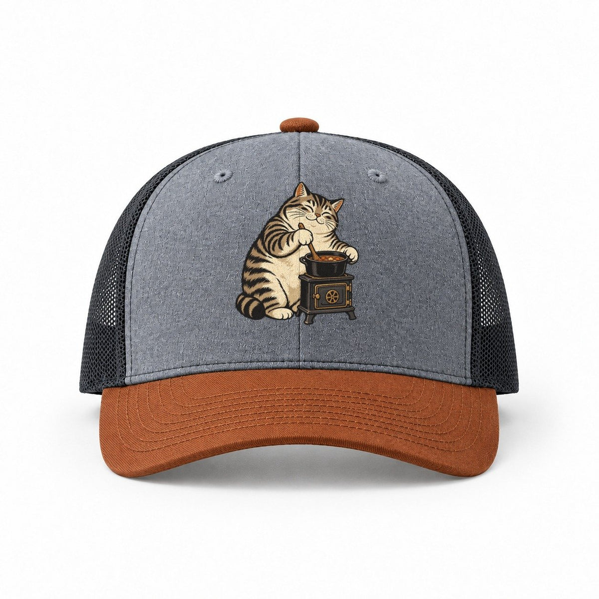 Heather Grey-Rust-Charcoal — front view
