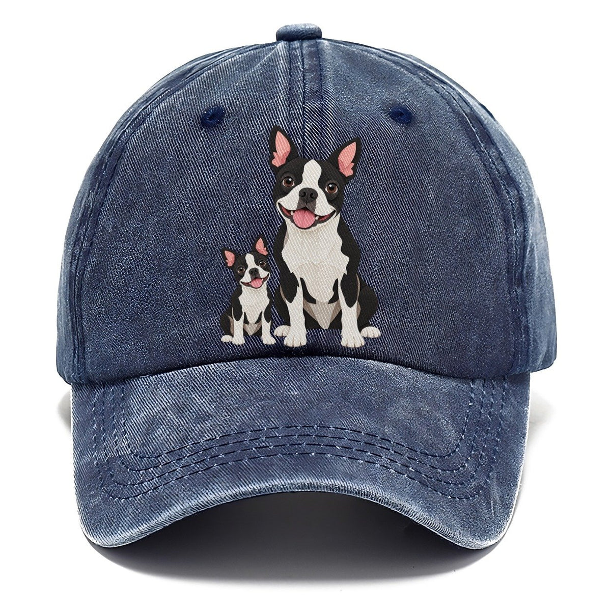 Boston Terrier and Puppy Classic Cap – Twilight Navy