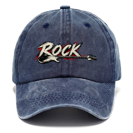 Rock Guitar Splatter Classic Cap – Twilight Navy