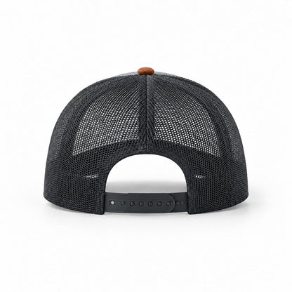 Heather Grey-Rust-Charcoal — back view