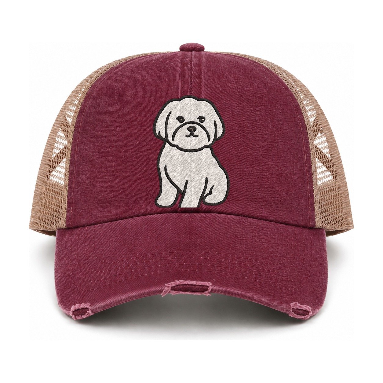 Burgundy-Khaki — front view