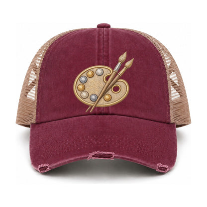 Burgundy-Khaki — front view