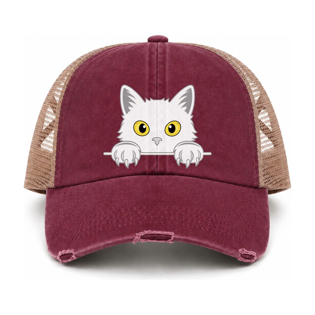 Burgundy-Khaki — front view
