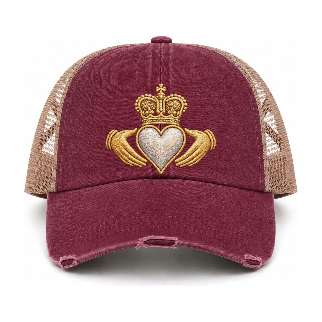 Burgundy-Khaki — front view