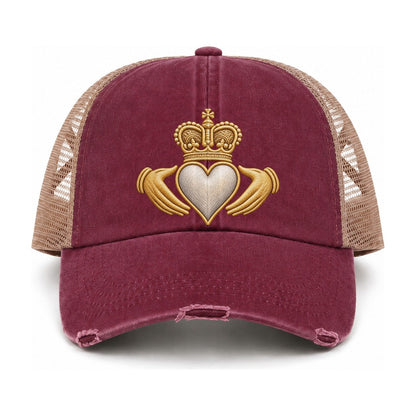 Burgundy-Khaki — front view