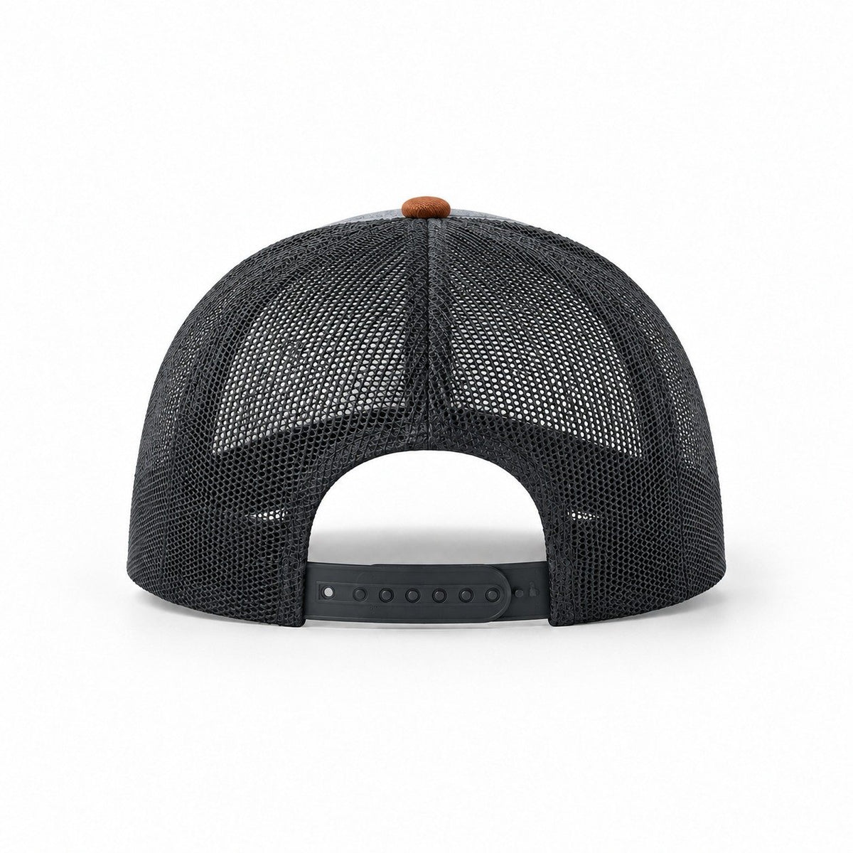 Heather Grey-Rust-Charcoal — back view