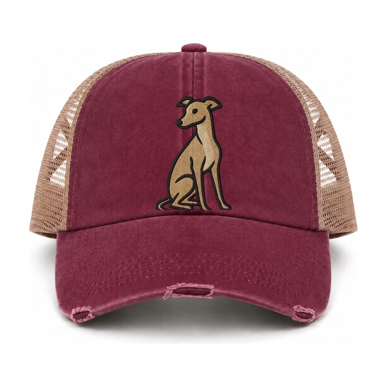 Burgundy-Khaki — front view