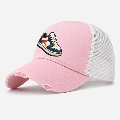 Low Top Court Sneaker Tiny Solo Marks Washed Trucker Hat – Light Pink