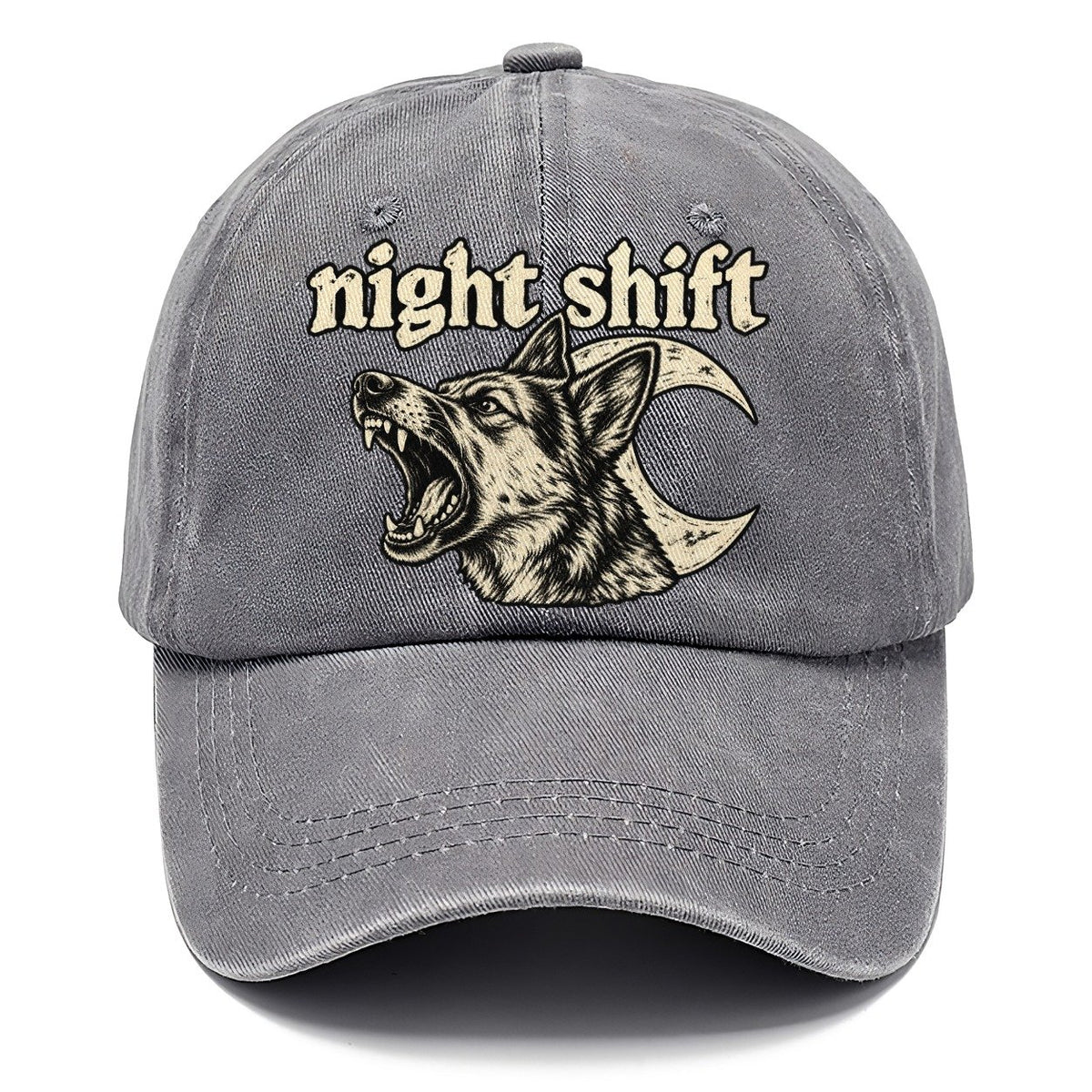 A Barking Dog Head Overlapping A Crescent Moon Bark For Me Classic Cap – Urban Haze