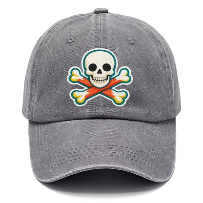Teal Outline Skull and Crossbones Classic Cap – Urban Haze