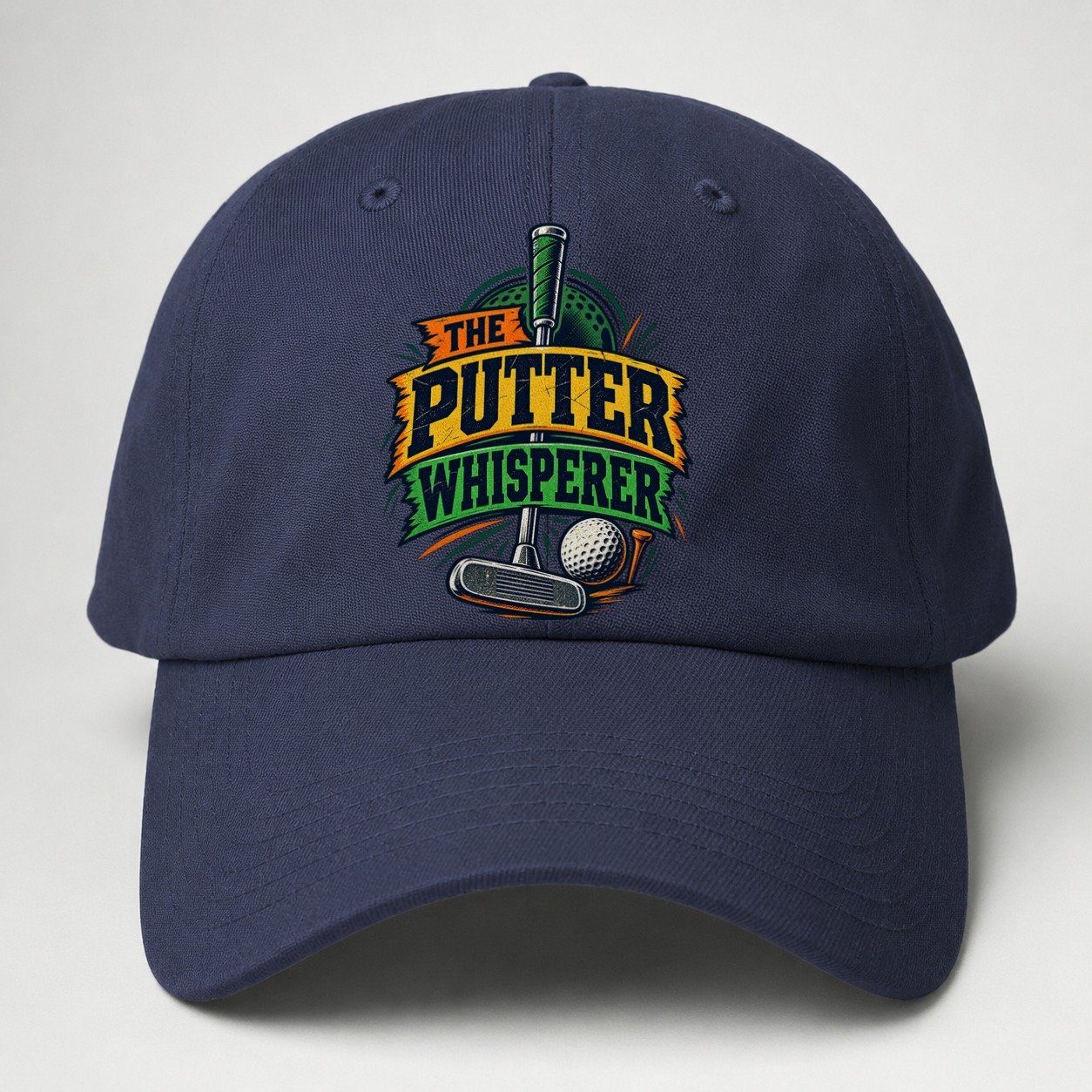 The Putter Whisperer Golf Life Baseball Cap – Twilight Navy