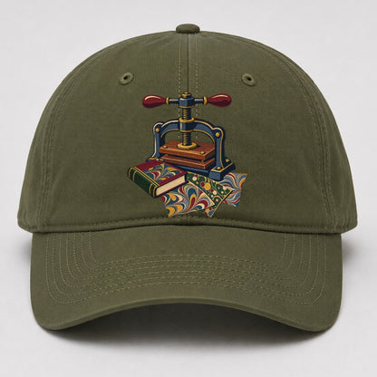 Bookbinder Press And Marbled Pages Uk Culture Heritage Baseball Cap – Army Green
