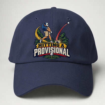 Hitting A Provisional Golf Life Baseball Cap – Twilight Navy
