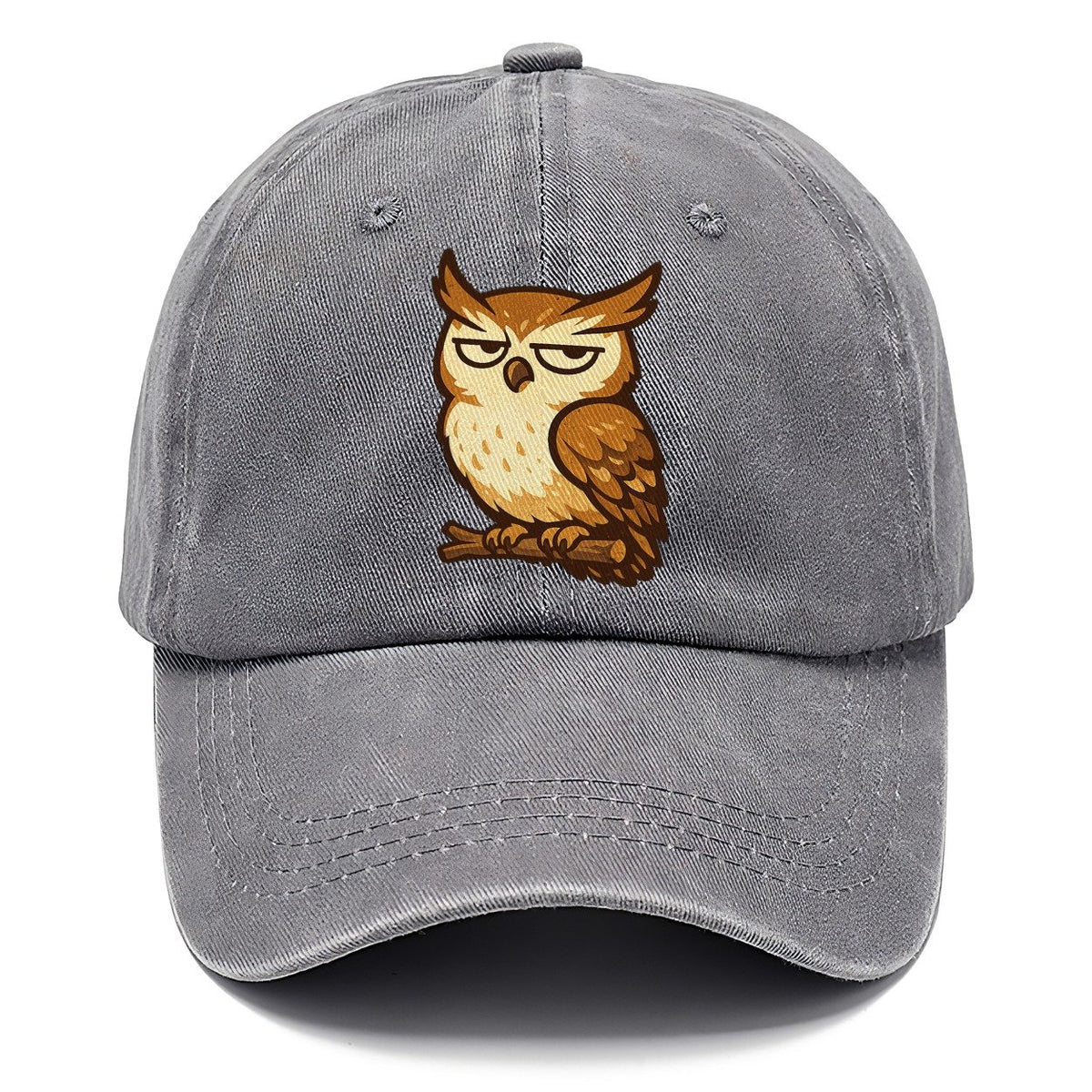 Grumpy Owl on Branch Classic Cap – Urban Haze