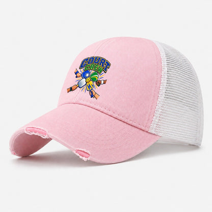 Court Crew Pickleball Life Washed Trucker Hat – Light Pink