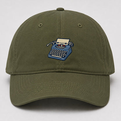 Manual Typewriter Tiny Solo Marks Baseball Cap – Army Green