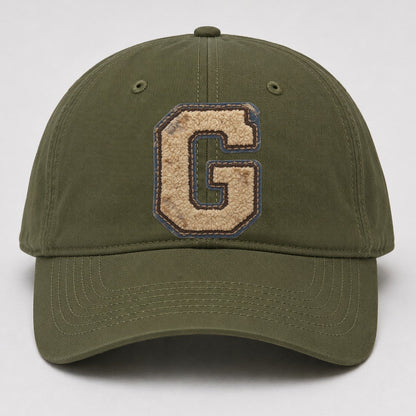 Varsity Chenille G Monogram Baseball Cap – Army Green