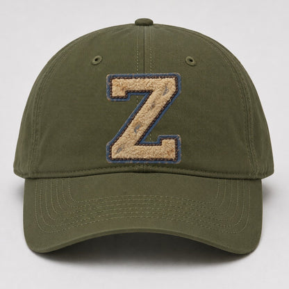 Varsity Chenille Z Monogram Baseball Cap – Army Green