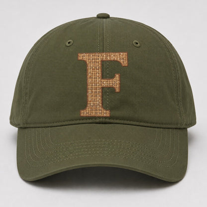 Woven Tweed F Monogram Baseball Cap – Army Green