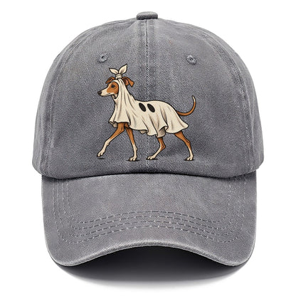 One Italian Greyhound In Halloween Costume Ghost Costume With A Jaunty Knot Tied On Top Halloween Dog Parade Classic Cap – Urban Haze