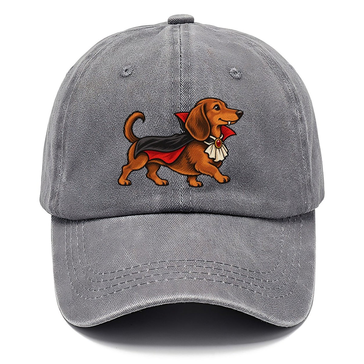 One Dachshund In Halloween Costume Vampire With A Small Cape And Pointed Collar Halloween Dog Parade Classic Cap – Urban Haze
