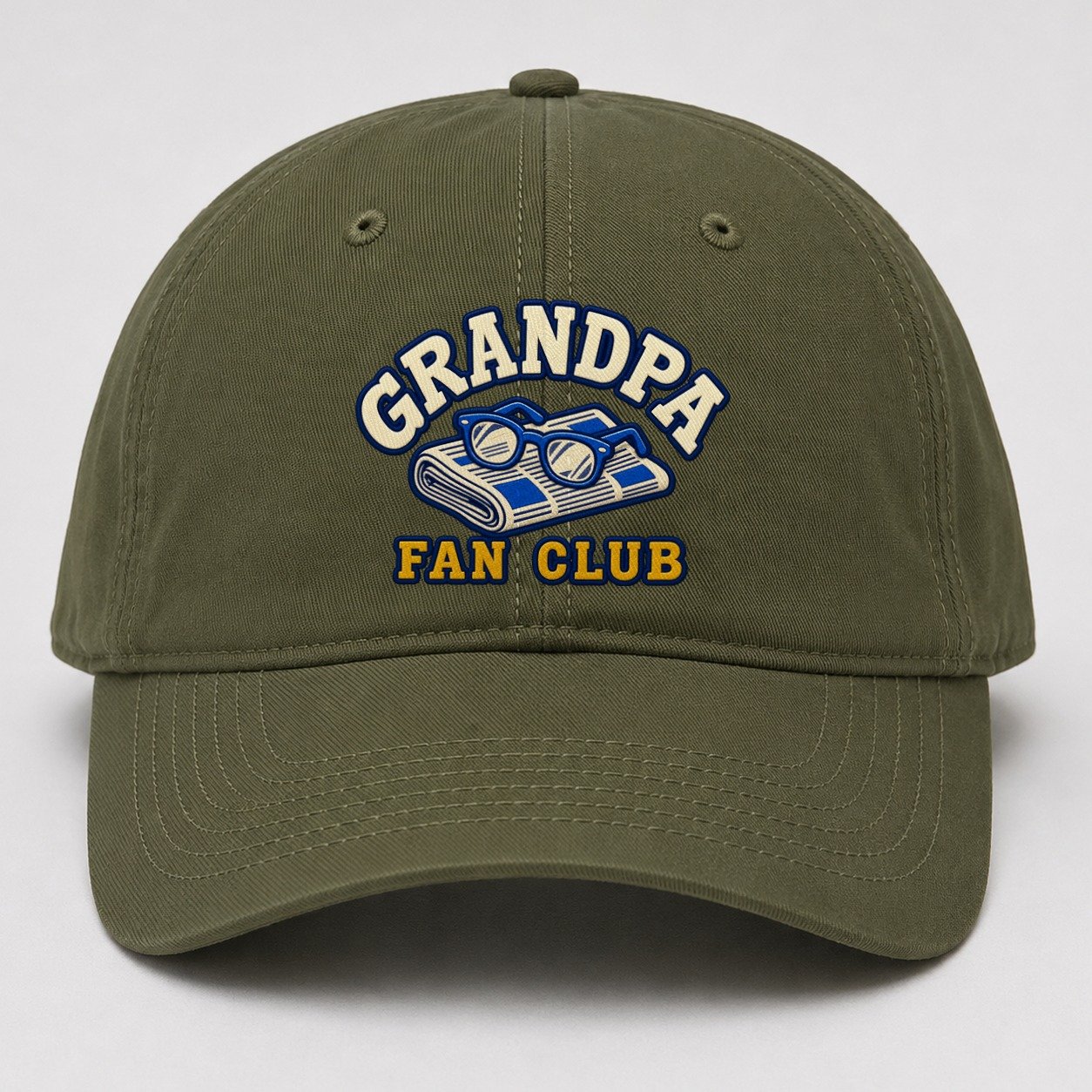 Grandpa Fan Club Baseball Cap – Army Green