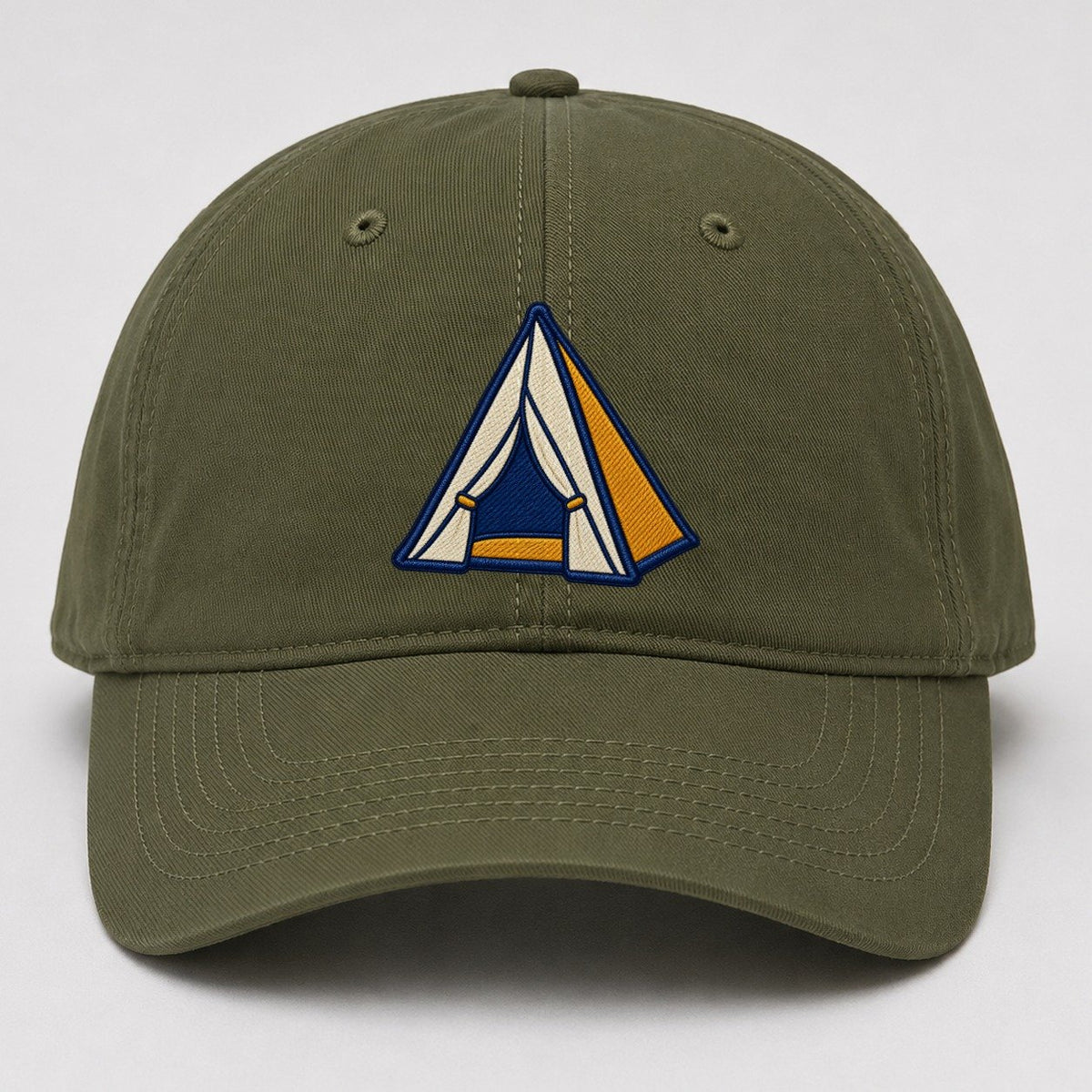 Dome Camping Tent Tiny Solo Marks Baseball Cap – Army Green