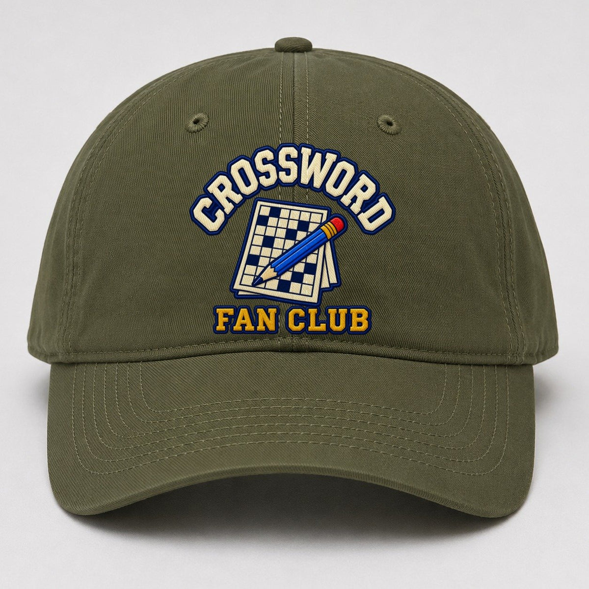 Crossword Fan Club Baseball Cap – Army Green