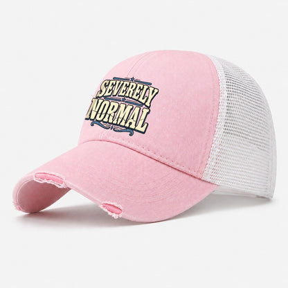 Severely Normal American Wit Washed Trucker Hat – Light Pink