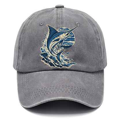 Leaping Marlin and Waves Classic Cap – Urban Haze
