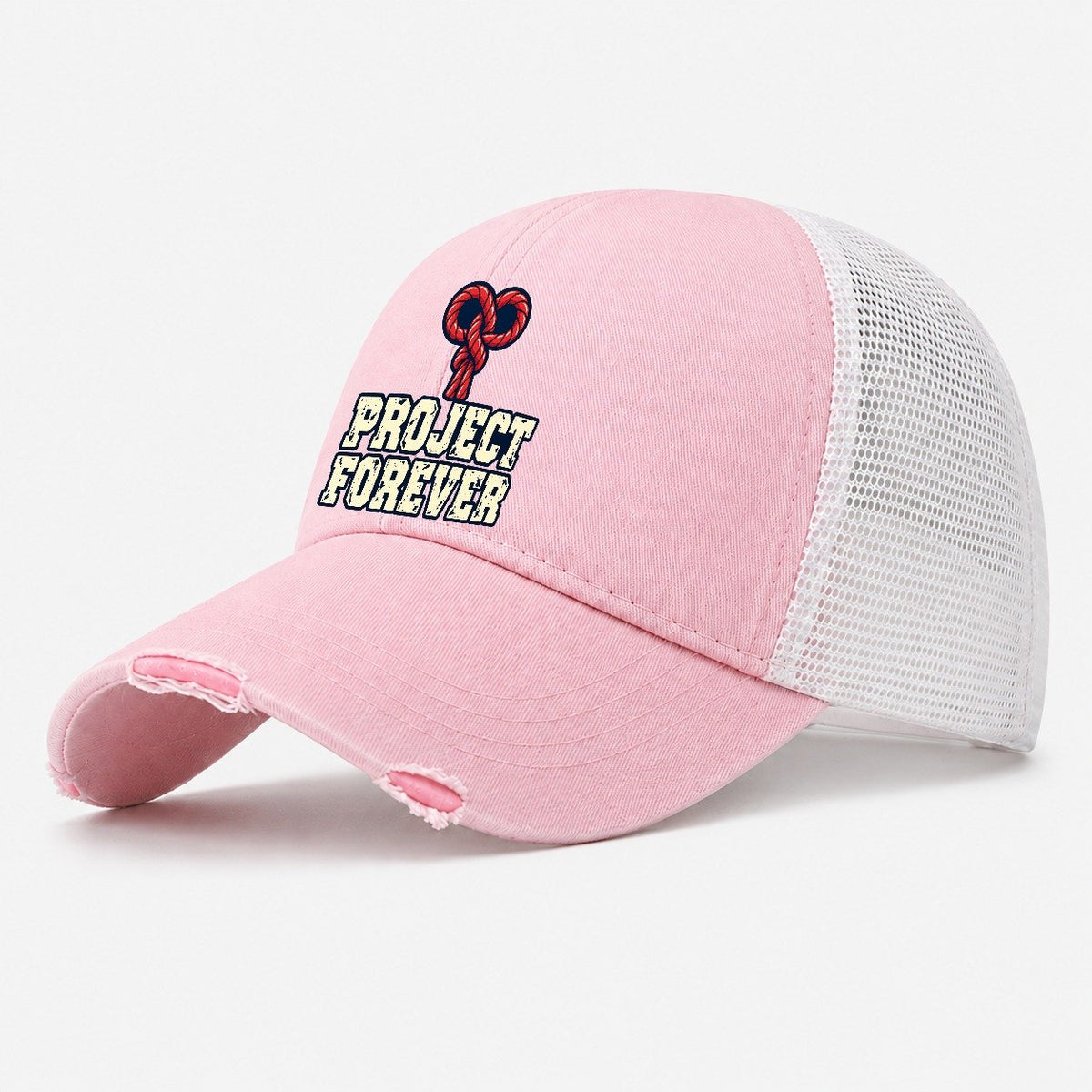Project Forever Rock Climbing Washed Trucker Hat – Light Pink