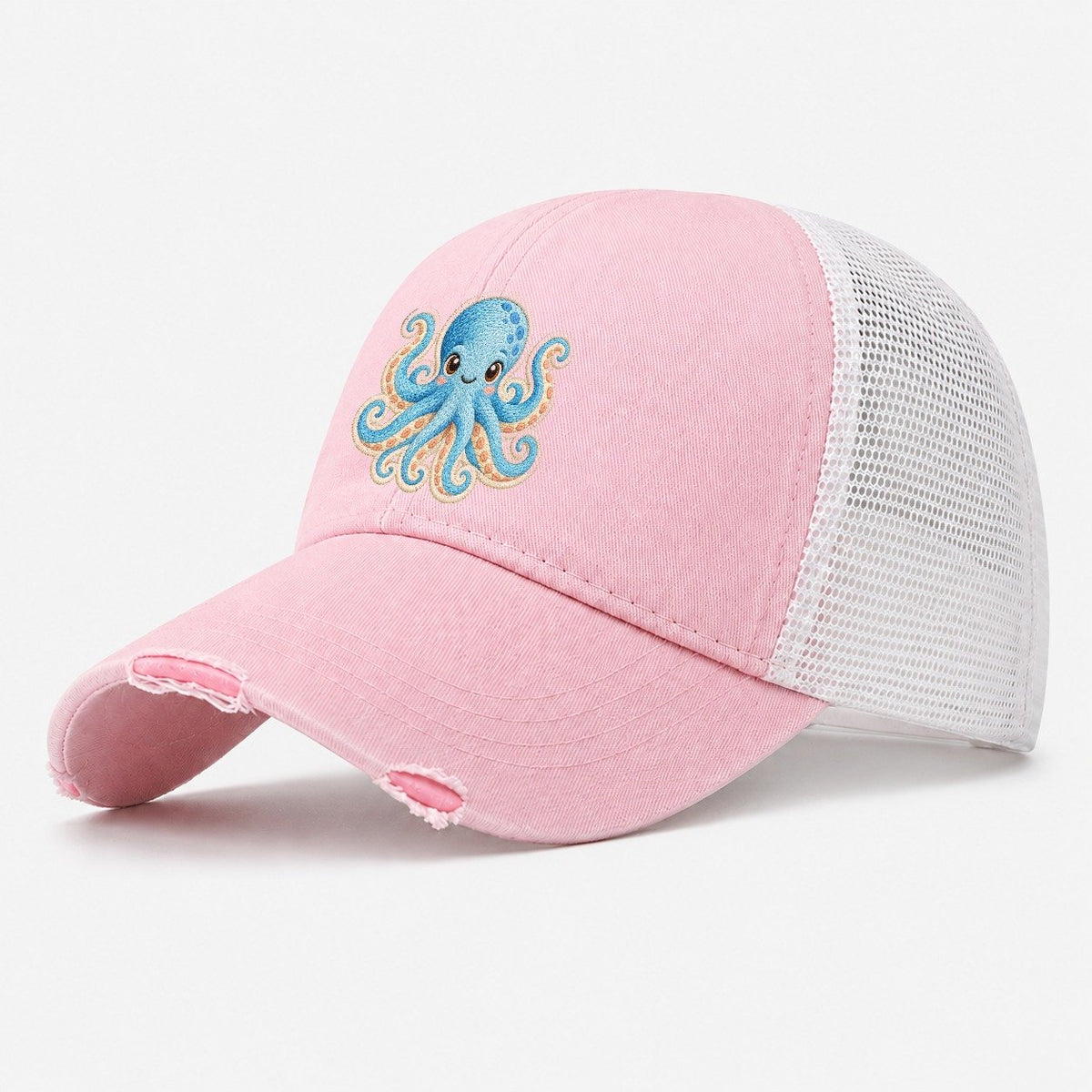 Starfish Little Twist Sea Sprite Washed Trucker Hat – Light Pink