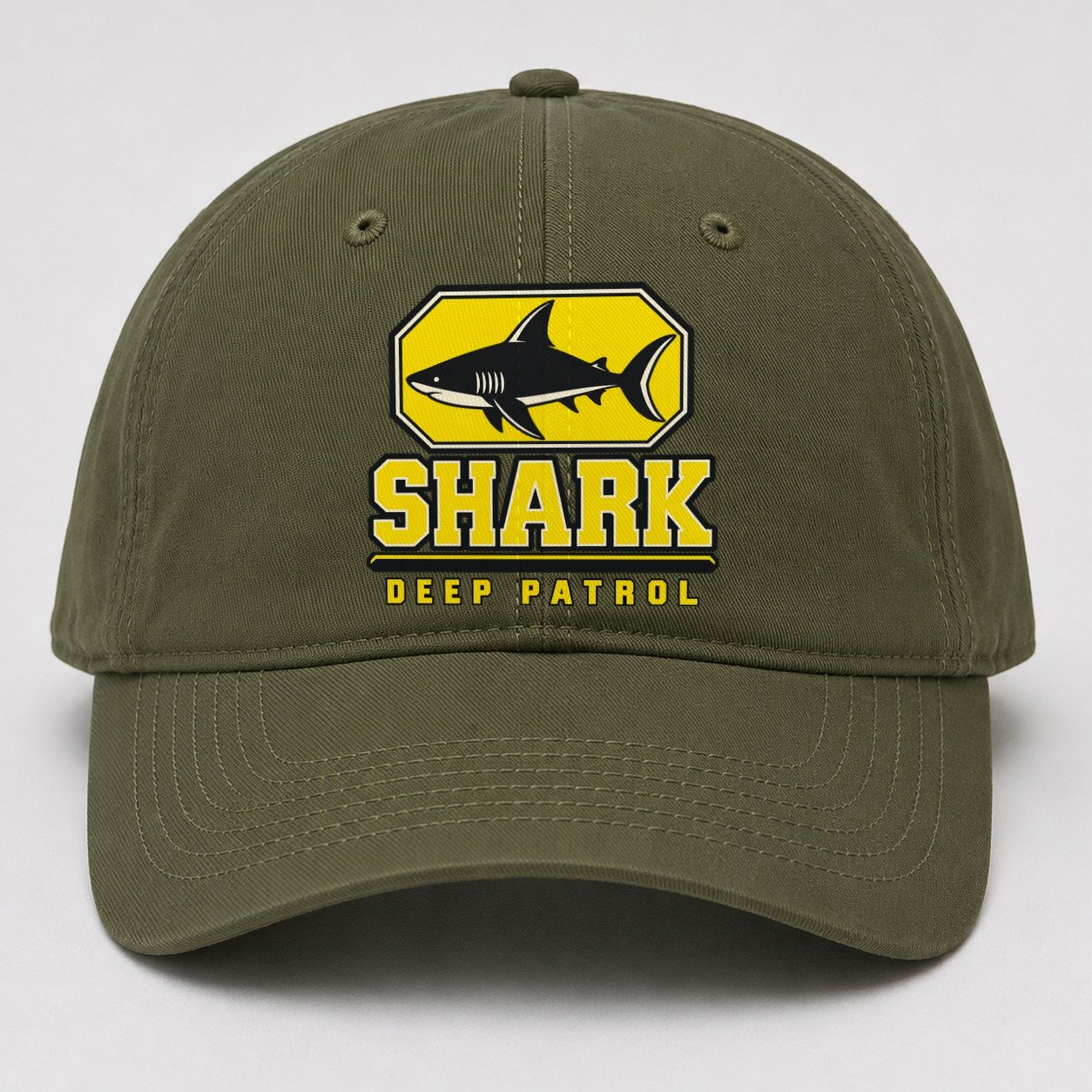 Shark Deep Patrol Heavy Duty Baseball Cap – Army Green