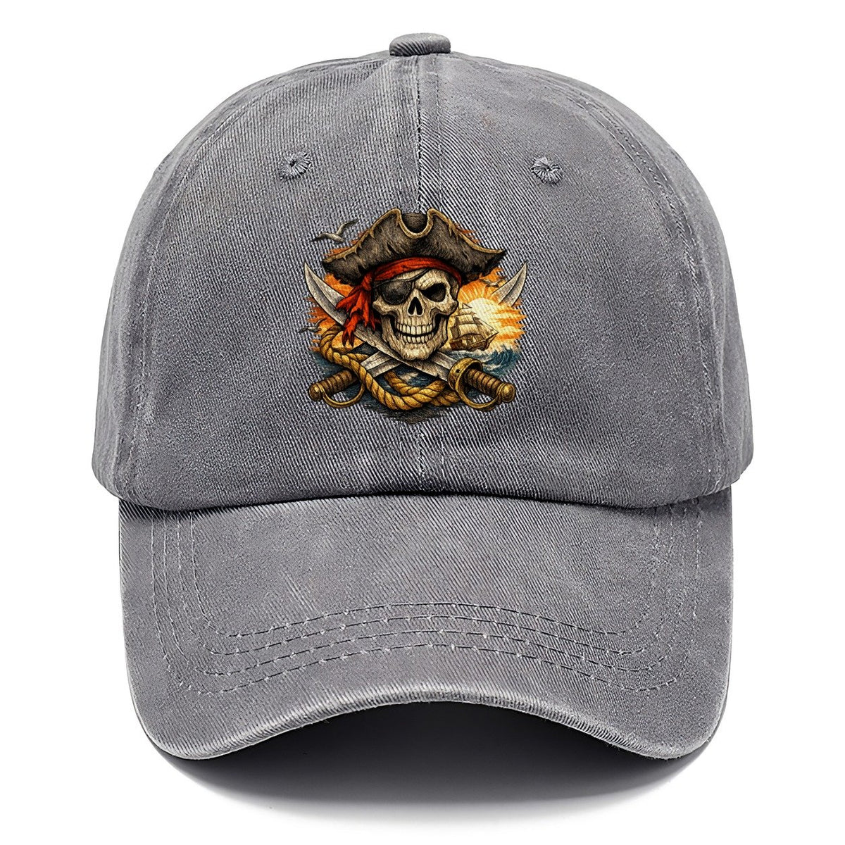 Pirate Skull Sunset Voyage Classic Cap – Urban Haze