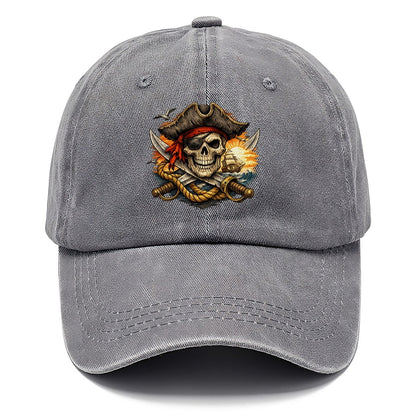 Pirate Skull Sunset Voyage Classic Cap – Urban Haze