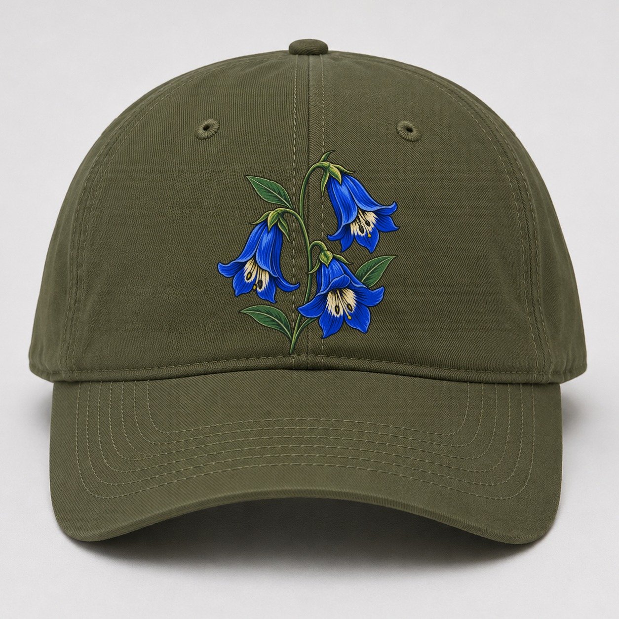Australian Capital Territory Royal Bluebells Australia Cultural Icons Baseball Cap – Army Green